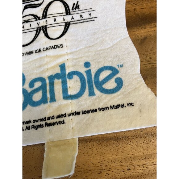 Barbie Ice Capades 50th Anniversary Pennant 1989 Souvenir 23” ( NO STICK ) - Picture 11 of 12